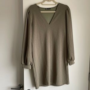 NWOT Zara Long Sleeve Olive Green Dress (L)